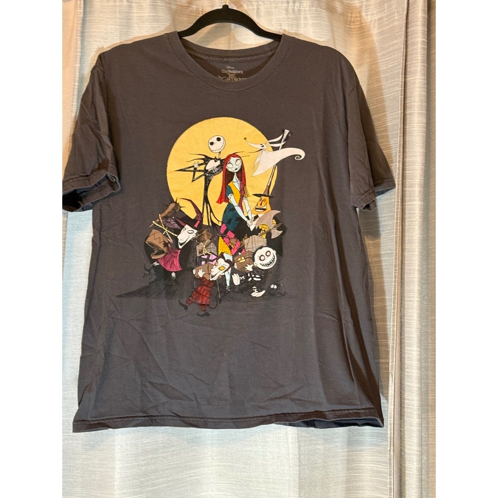 Disney Parks The Nightmare Before Christmas T-Shirt Jack Skellington Sally Sz L